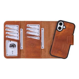 Tudor iPhone 16 Wallet Case, Golden Brown - BlackBrook Case