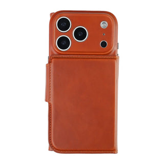Tudor Tri - Fold Leather Wallet Case iPhone 17 Pro, Burnished Tan - BlackBrook Case