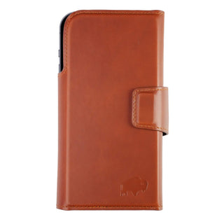 Tudor Tri - Fold Leather Wallet Case iPhone 17 Pro, Burnished Tan - BlackBrook Case