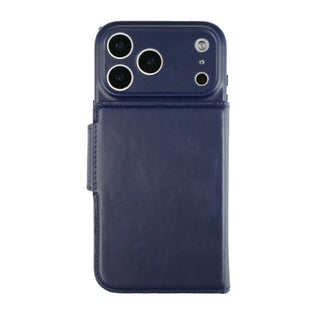Tudor Tri - Fold Leather Wallet Case iPhone 17 Pro, Deep Blue - BlackBrook Case