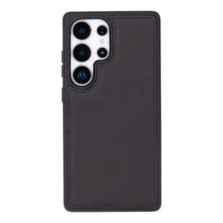 Samsung S25 Ultra Leather Wallet Case, Tudor 2 - in - 1 Tri - Fold Folio, Black - BlackBrook Case