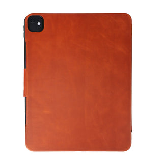 Turner Leather Folio Case - iPad Pro 13" (M4 - M5) Smart Folio, Burnished Tan - BlackBrook Case