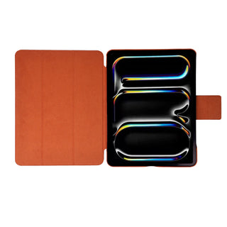 Turner Leather Folio Case - iPad Pro 13" (M4 - M5) Smart Folio, Burnished Tan - BlackBrook Case