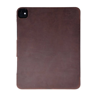 Turner Leather Folio Case - iPad Pro 13" (M4 - M5) Smart Folio, Distressed Coffee - BlackBrook Case