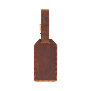 Uno Leather Luggage Tag, Moccasin - BlackBrook Case