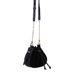 Valentina Suede Leather Women's Bag, Black - UnBranded