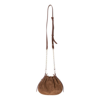 Valentina Suede Leather Women's Bag, Tan - UnBranded