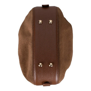 Valentina Suede Leather Women's Bag, Tan - UnBranded