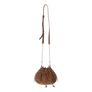 Valentina Suede Leather Women's Bag, Tan - UnBranded