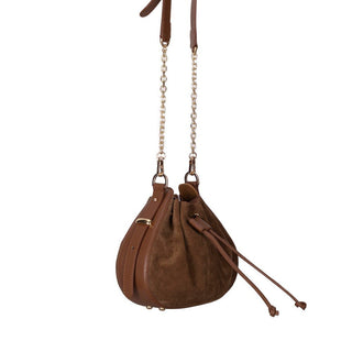 Valentina Suede Leather Women's Bag, Tan - UnBranded