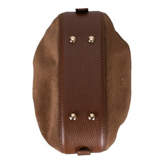 Valentina Suede Leather Women's Bag, Tan - BlackBrook Case