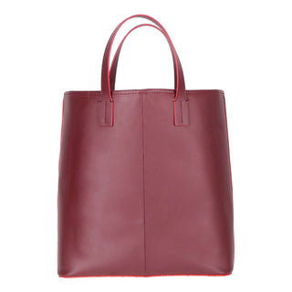 Valley Leather Tote Bag, Bordeaux - UnBranded