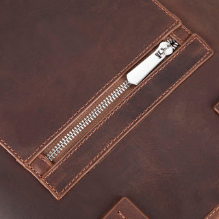 Valley Leather Tote Bag, Saddle Brown - UnBranded