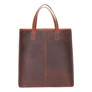 Valley Leather Tote Bag, Saddle Brown - UnBranded