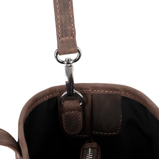 Valley Leather Tote Bag, Saddle Brown - UnBranded