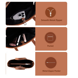 Valley Leather Tote Bag, Saddle Brown - UnBranded