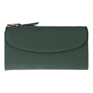 Vellure Leather Women's Clutch, Large, Emerald Green - BlackBrook Case