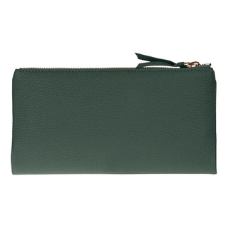 Vellure Leather Women's Clutch, Large, Emerald Green - BlackBrook Case