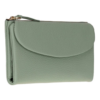 Vellure Leather Women's Clutch, Large, Matcha Green - BlackBrook Case