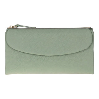 Vellure Leather Women's Clutch, Large, Matcha Green - BlackBrook Case