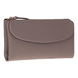 Vellure Leather Women's Clutch, Large, Mink - BlackBrook Case