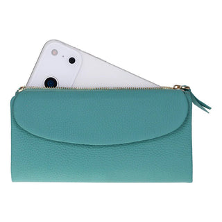 Vellure Leather Women's Clutch, Large, Pine Green - BlackBrook Case