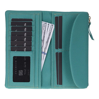 Vellure Leather Women's Clutch, Large, Pine Green - BlackBrook Case
