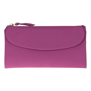 Vellure Leather Women's Clutch, Large, Purple - BlackBrook Case