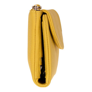 Vellure Leather Women's Clutch, Large, Yellow - BlackBrook Case