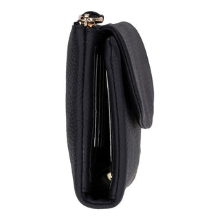 Vellure Leather Women's Clutch, Medium, Black - BlackBrook Case