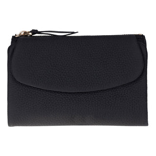 Vellure Leather Women's Clutch, Medium, Black - BlackBrook Case