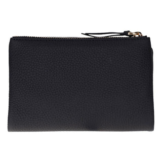 Vellure Leather Women's Clutch, Medium, Black - BlackBrook Case