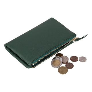 Vellure Leather Women's Clutch, Medium, Green - BlackBrook Case