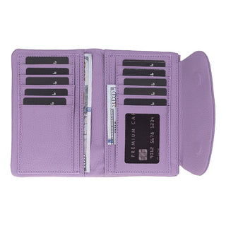 Vellure Leather Women's Clutch, Medium, Lilac - BlackBrook Case