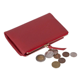 Vellure Leather Women's Clutch, Medium, Red - BlackBrook Case