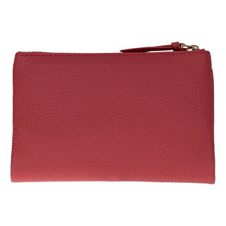 Vellure Leather Women's Clutch, Medium, Red - BlackBrook Case