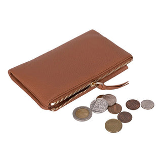 Vellure Leather Women's Clutch, Medium, Tan - BlackBrook Case