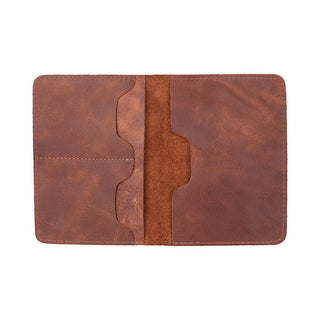 Viaggio Genuine Leather Passport Holder, Brown - BlackBrook Case