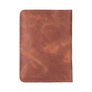 Viaggio Genuine Leather Passport Holder, Brown - BlackBrook Case