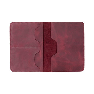 Viaggio Genuine Leather Passport Holder, Dark Purple - BlackBrook Case