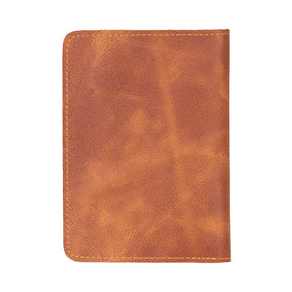 Viaggio Genuine Leather Passport Holder, Golden Tan - BlackBrook Case