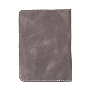 Viaggio Genuine Leather Passport Holder, Light Gray - BlackBrook Case