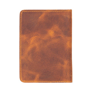 Viaggio Genuine Leather Passport Holder, Moccasin - BlackBrook Case