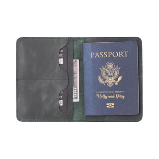 Viaggio Genuine Leather Passport Holder, Pickle - BlackBrook Case