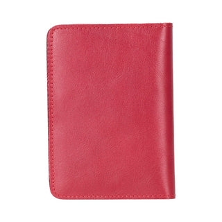 Viaggio Genuine Leather Passport Holder, Sandy Red - BlackBrook Case