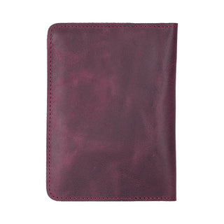 Viaggio Genuine Leather Passport Holder, Scarlet Red - BlackBrook Case
