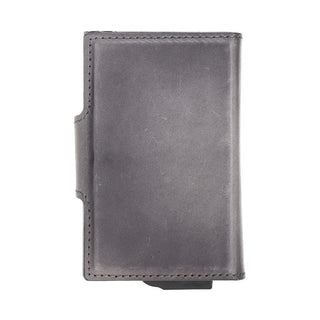 Wade Detachable Mini Wallet – Full‑Grain Leather, RFID Blocking, Gray - BlackBrook Case