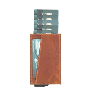 Wade Detachable Mini Wallet – Full‑Grain Leather, RFID Blocking, Moccasin - BlackBrook Case