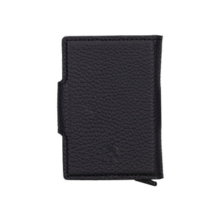 Wade Detachable Mini Wallet – Full‑Grain Leather, RFID Blocking, Pebble Black - BlackBrook Case