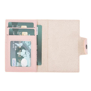Wade Detachable Mini Wallet – Full‑Grain Leather, RFID Blocking, Pink - BlackBrook Case